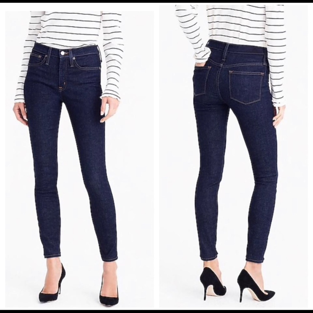 NWOT JCrew Denim 9” Toothpick Dark Rinse